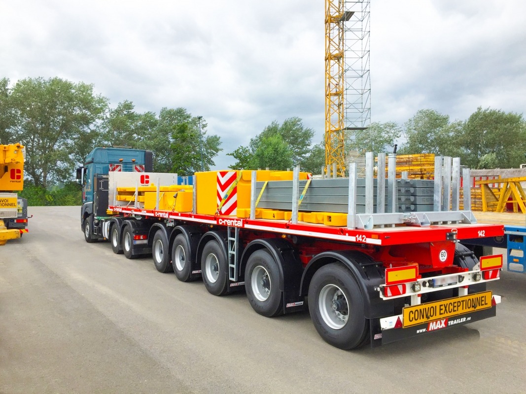 MAX410 ballast trailer with 3 to 5 axles for compact loads