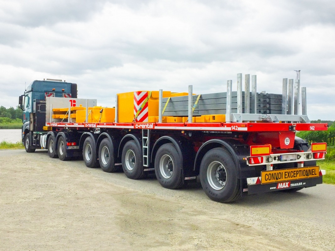 MAX410 ballast trailer with 3 to 5 axles for compact loads