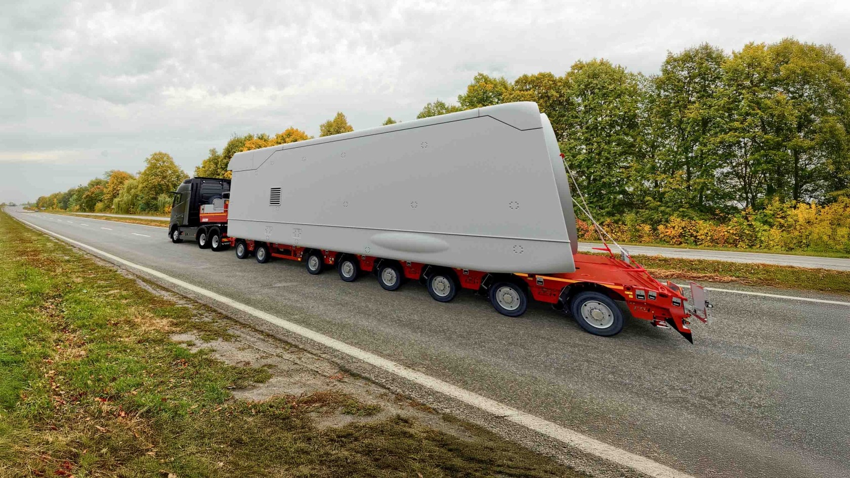 MAX810 semi-trailer as 2+6 axle version