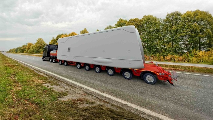 MAX810 semi-trailer as 2+6 axle version