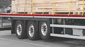 Lift-axle for less tyre use depending on the load and the empty run.